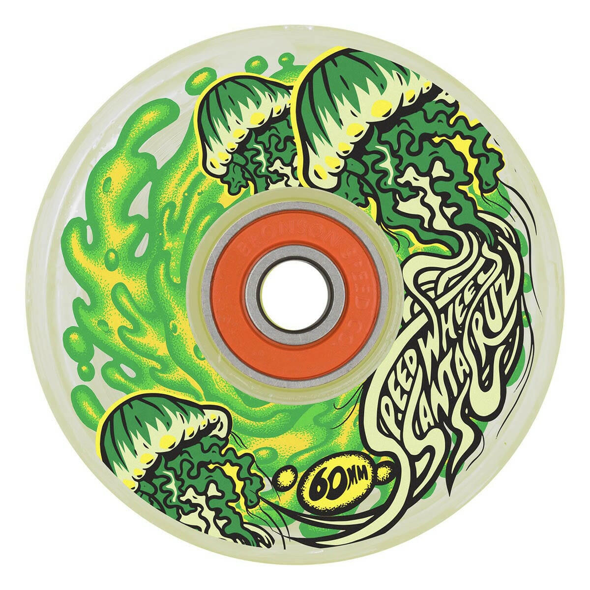 Slime Balls - Light Ups Jelly Fish Glow In The Dark 60MM 78A Skateboard Wheels.