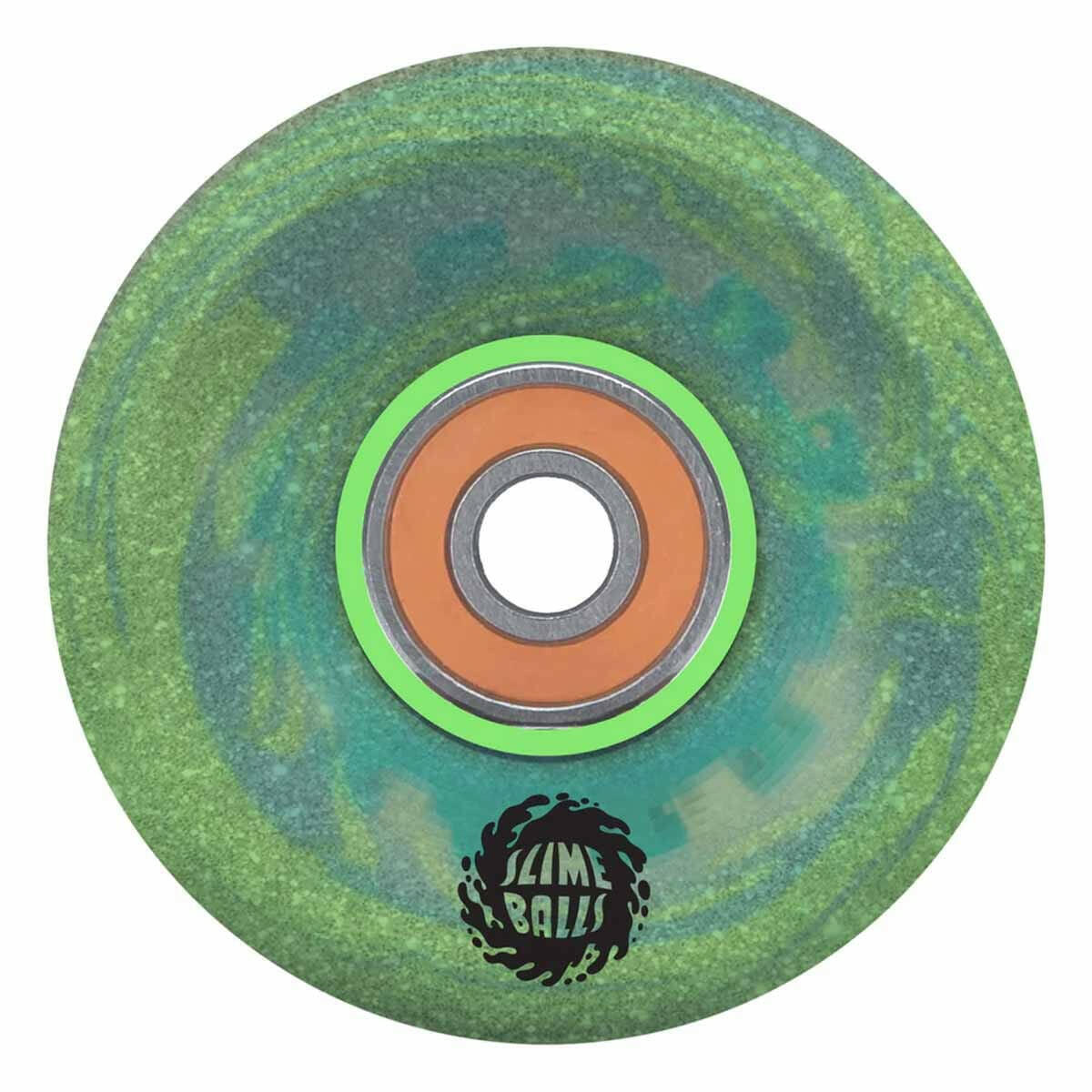 Slime Balls - Light Ups OG Slime Blue/Green Glitter 60MM 78A Skateboard Wheels.