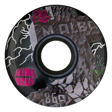 Slime Balls - Malba OG Slime Black 60MM 86A Skateboard Wheels.