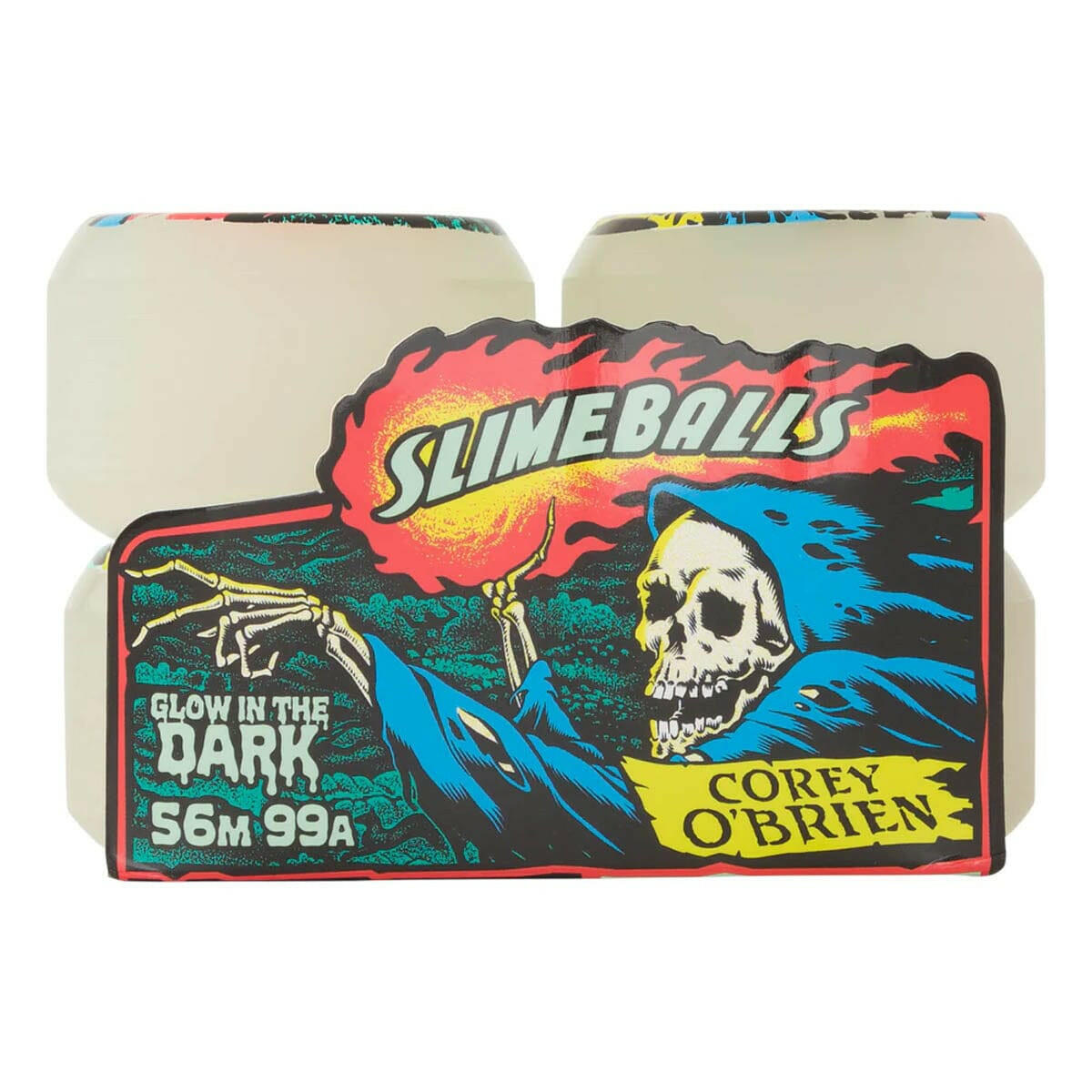 Slime Balls - Corey O'Brien Reaper GITD Speed Wheels 56MM 99A Skateboard Wheels.