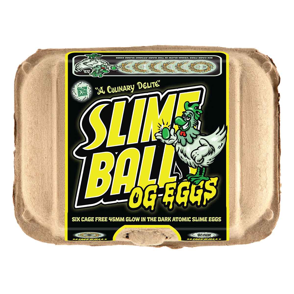 Slime Balls OG Eggs Mini Chubbies Glow 45MM 99A Skateboard Wheels Carton