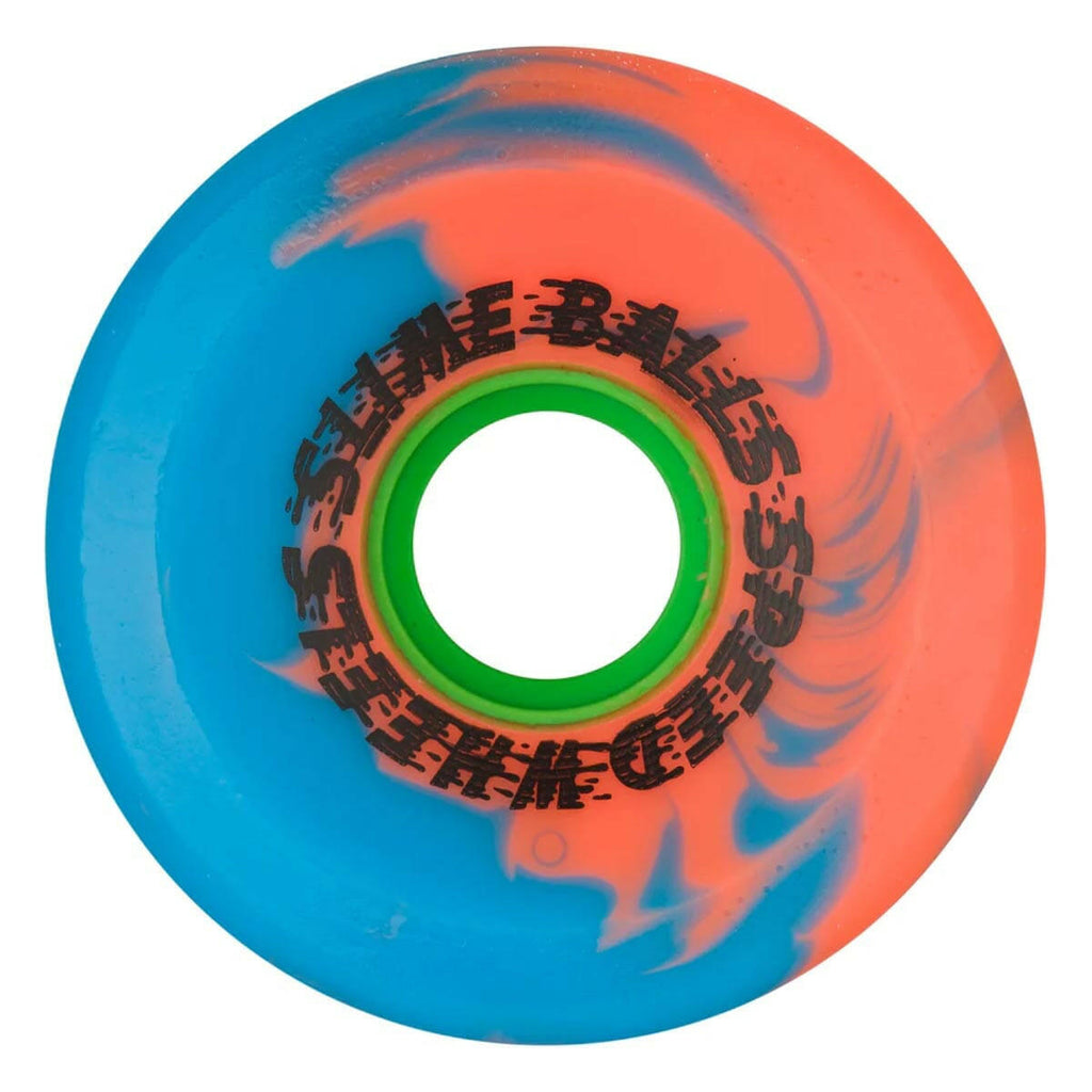 Slime Balls Roues De Skateboard 56mm Bleu - Speed Balls 99a Uréthane Américain, Set De 4 Roues Coniques Pour Street Et Park