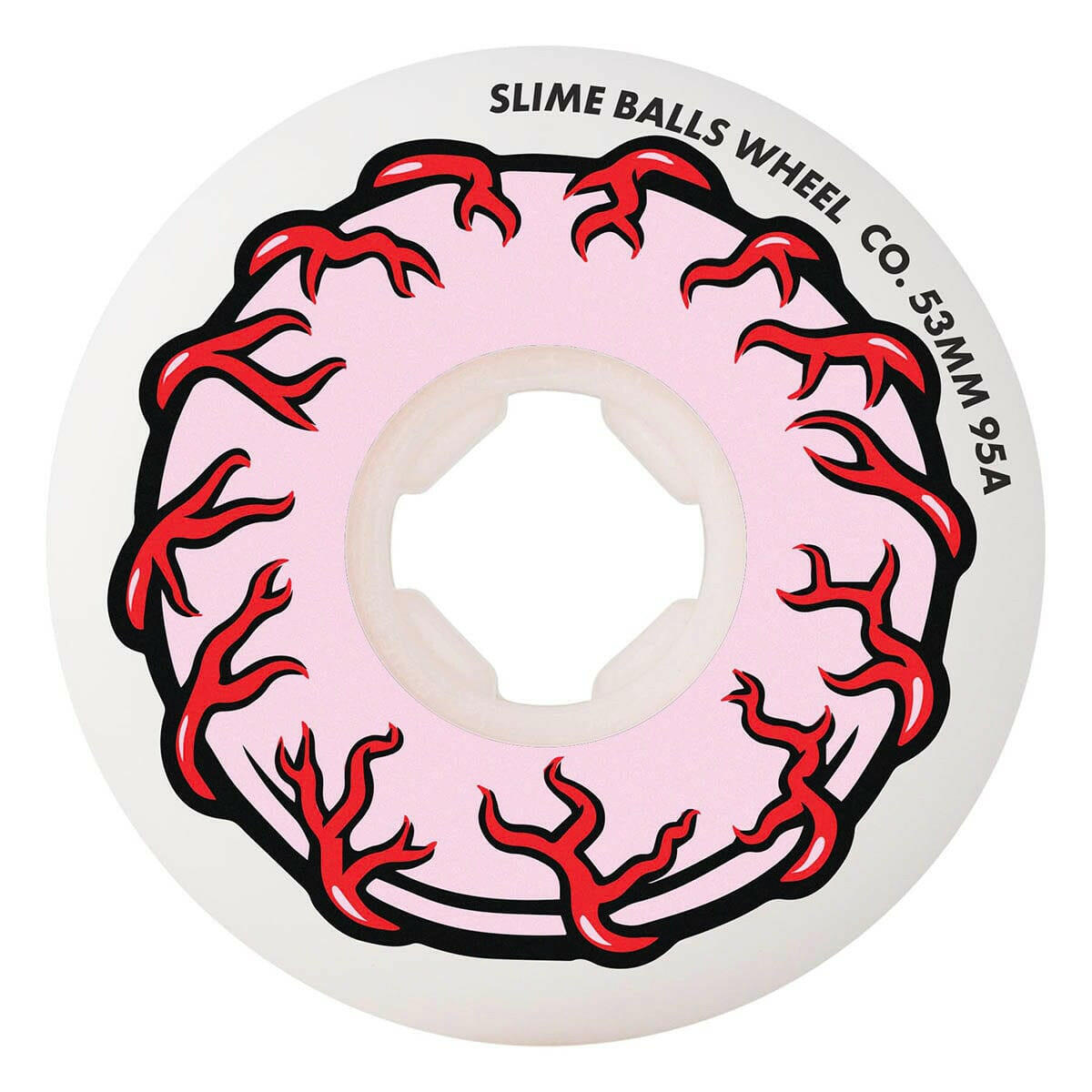 Slime Balls - Pink Eyes Vomit Mini 53MM 95A Skateboard Wheels.