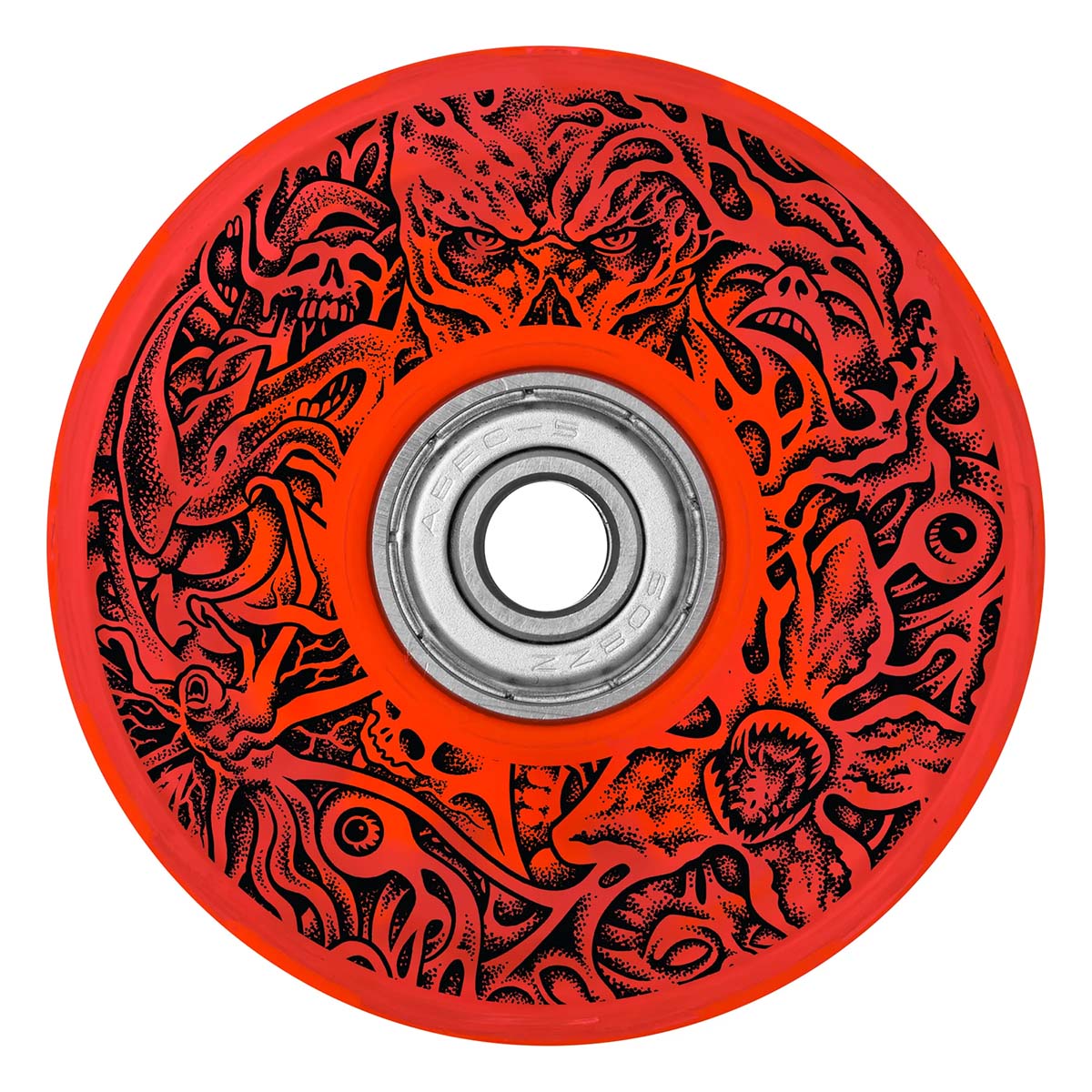 Slime Balls X Stranger Things Hellfire Club Light Ups OG Slime Red 66MM 78A Skateboard Wheels
