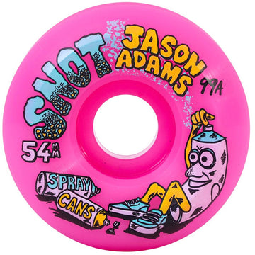 Snot Jason Adams Spray Cans Neon Pink 54MM 99A Skateboard Wheels