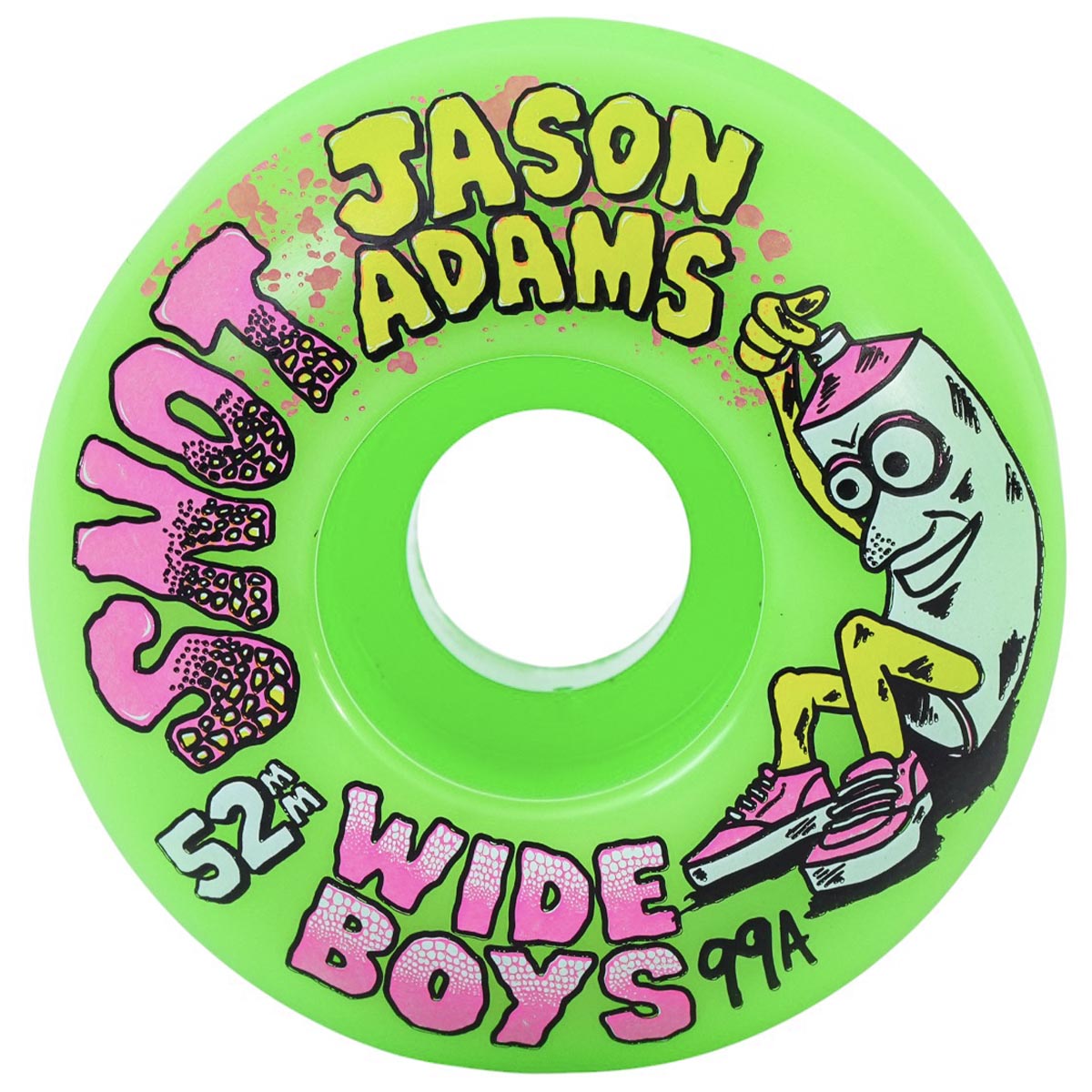 Snot Jason Adams Wide Boys Neon Green 52MM 99A Skateboard Wheels