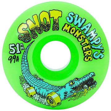 Snot Swampy's Monsters Neon Green 51MM 99A Skateboard Wheels