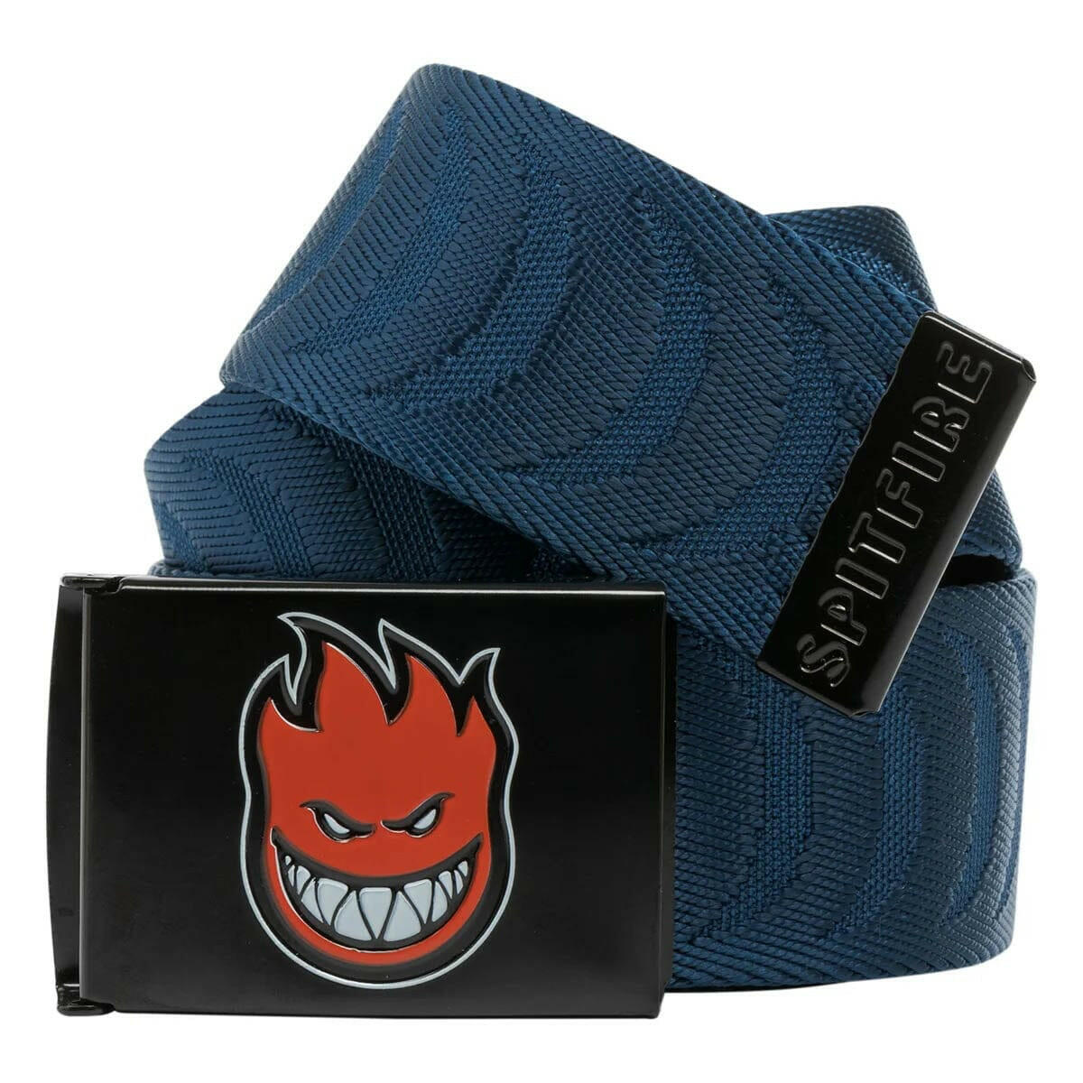 Spitfire - Bighead Crescent Jacquard Web Belt Navy/Black/Red.