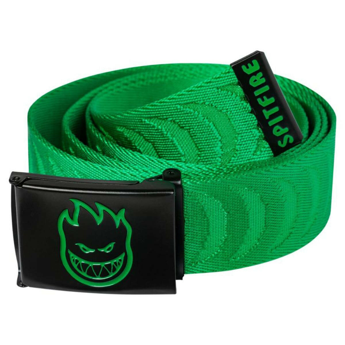 Spitfire - Bighead Crescent Jacquard Web Belt Green/Black.