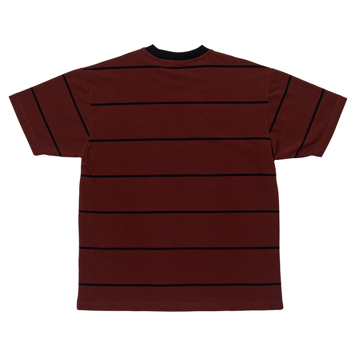 Spitfire Bighead Emb Stripe Tee Burgundy/Black Back