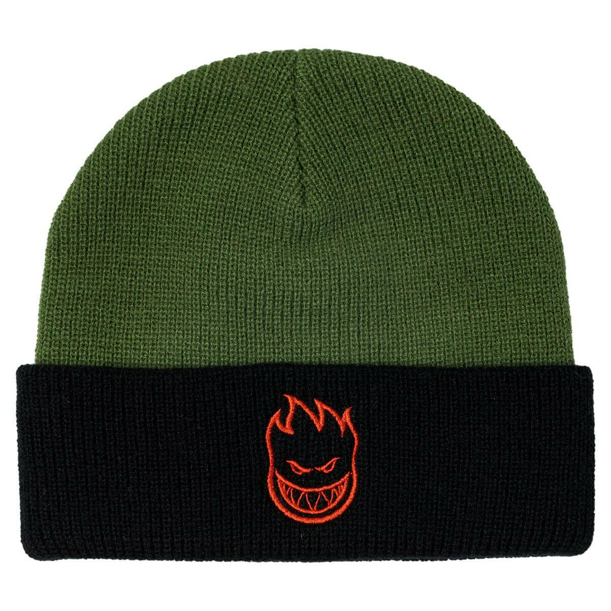 Spitfire - Bighead Fill Cuff Beanie Olive/Black/Red.