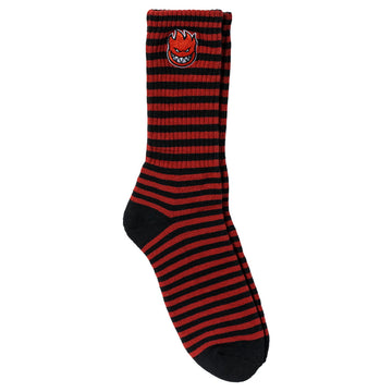 Spitfire Bighead Fill Emb Stripe Socks Black/Red