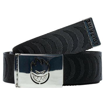 Spitfire - Bighead Cut Out Jacquard Swirl Web Belt Black.