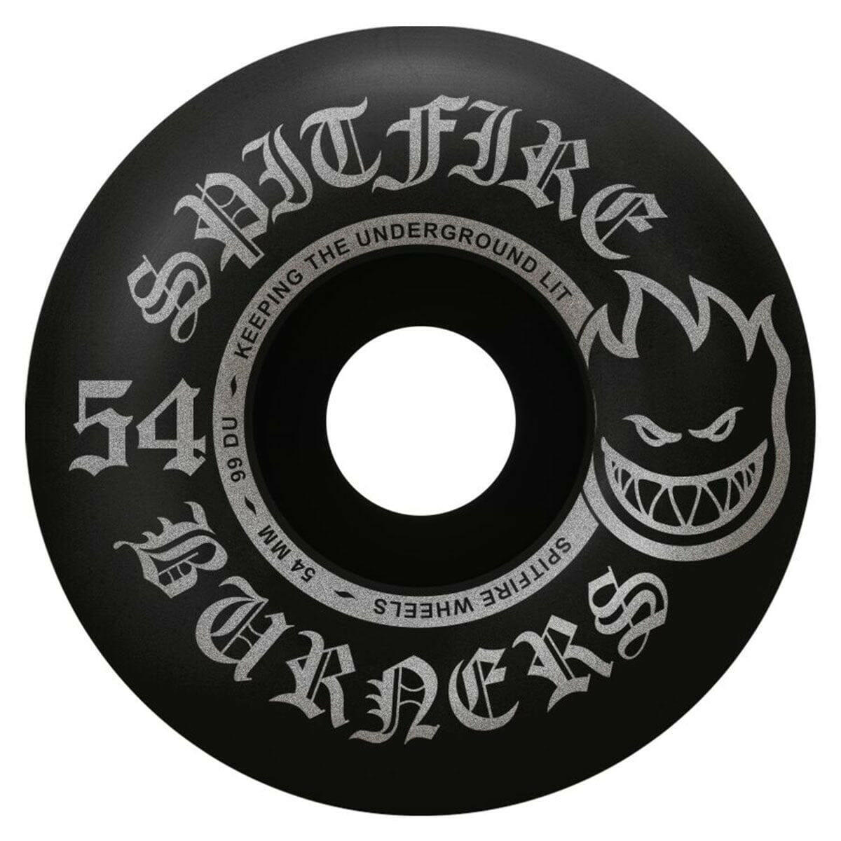 Spitfire - Burners Black 54MM 99A Skateboard Wheels.
