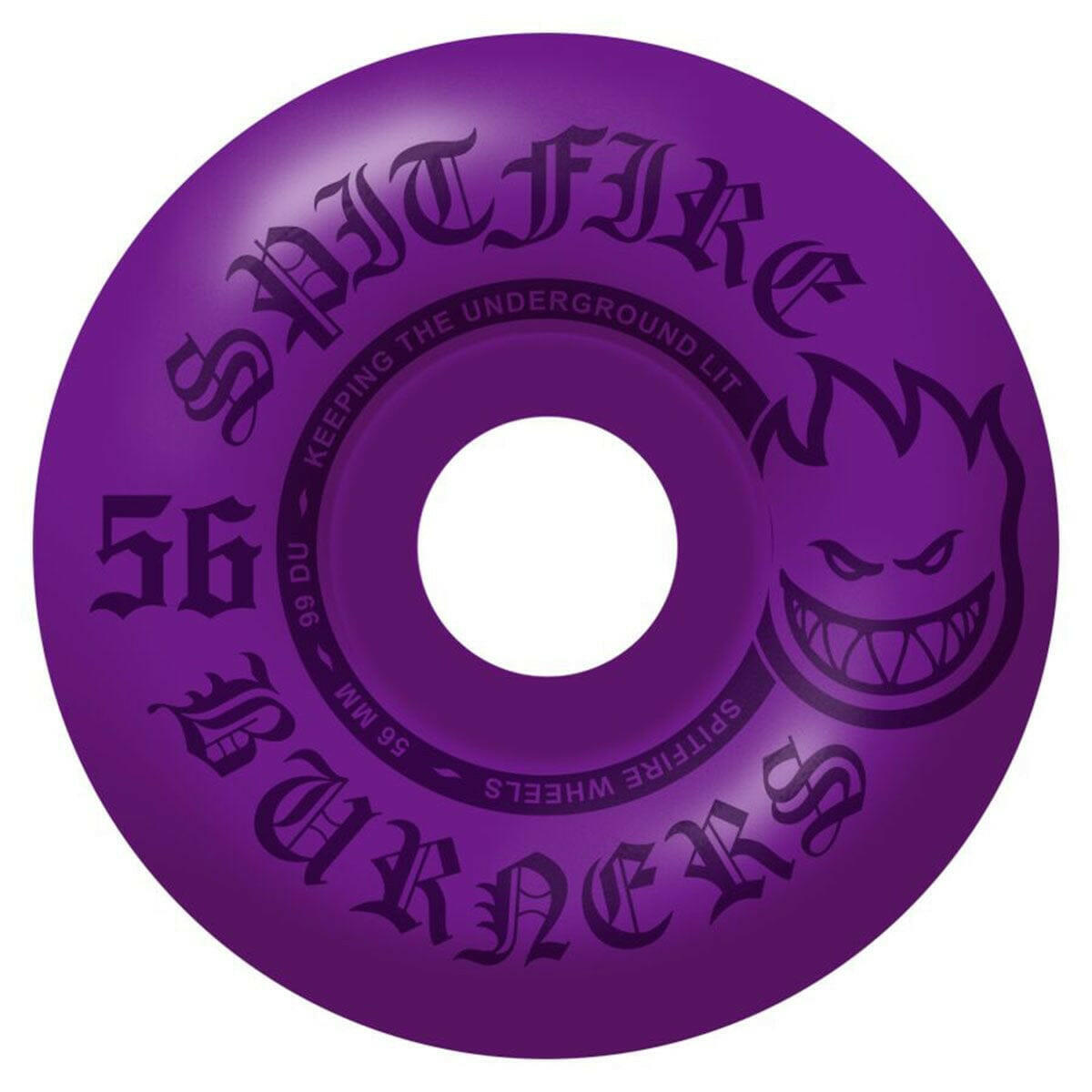 Spitfire - Burners Purple 56MM 99A Skateboard Wheels.