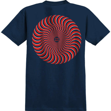 Spitfire - Classic Swirl Fill Overlay Tee Navy/Red.