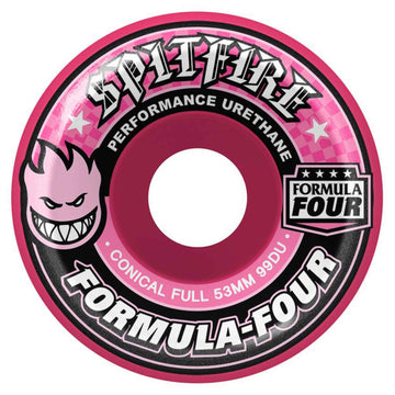 Spitfire - F4 Conical Full Pink 53MM 99A Skateboard Wheels.