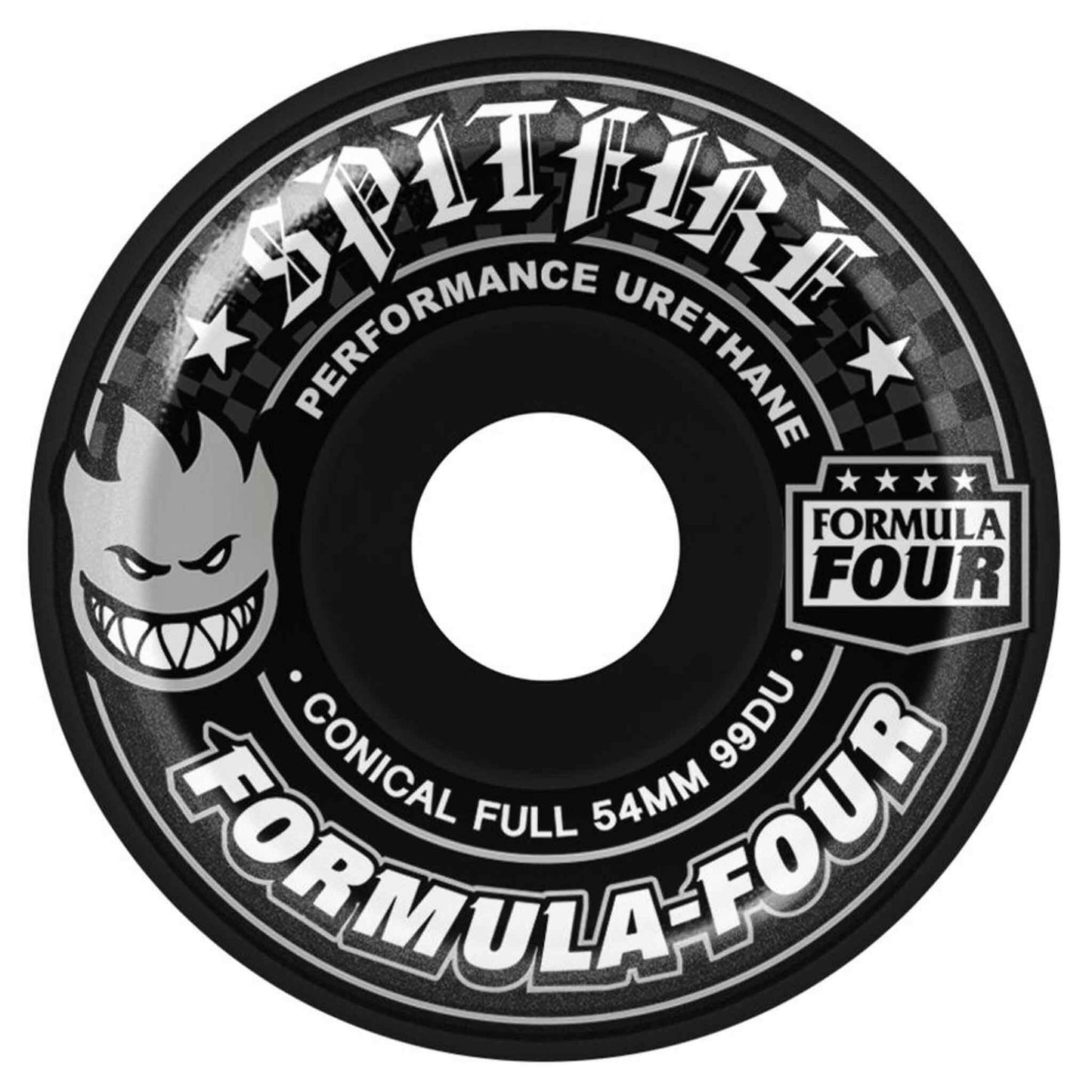 Spitfire - F4 Conical Full Black 54MM 99A Skateboard Wheels.