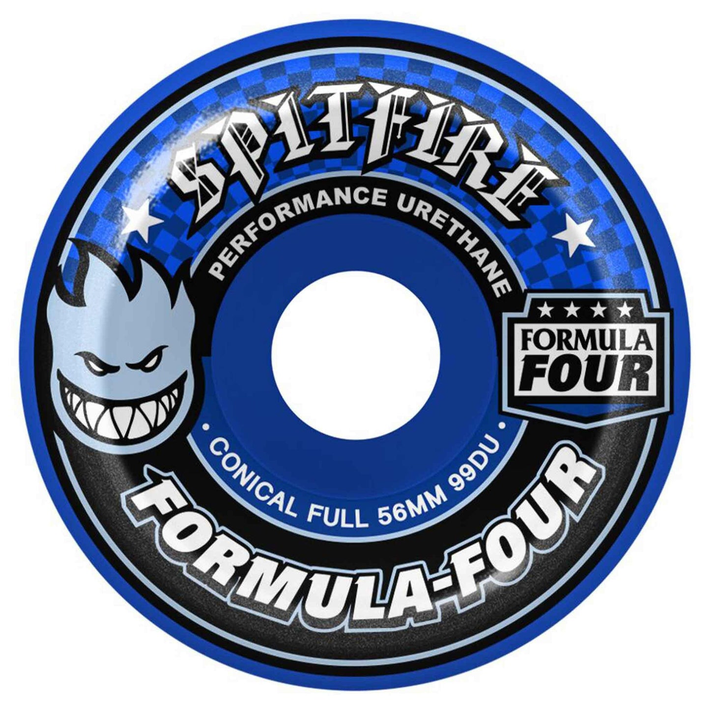 Spitfire - F4 Conical Full Blue 56MM 99A Skateboard Wheels.