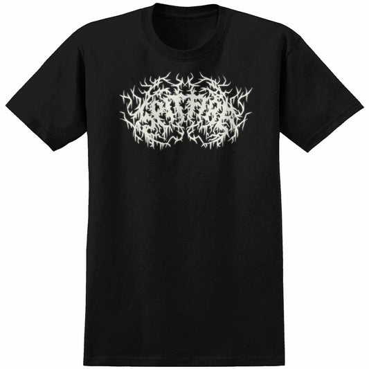 Spitfire - Deathmask Script Tee Black