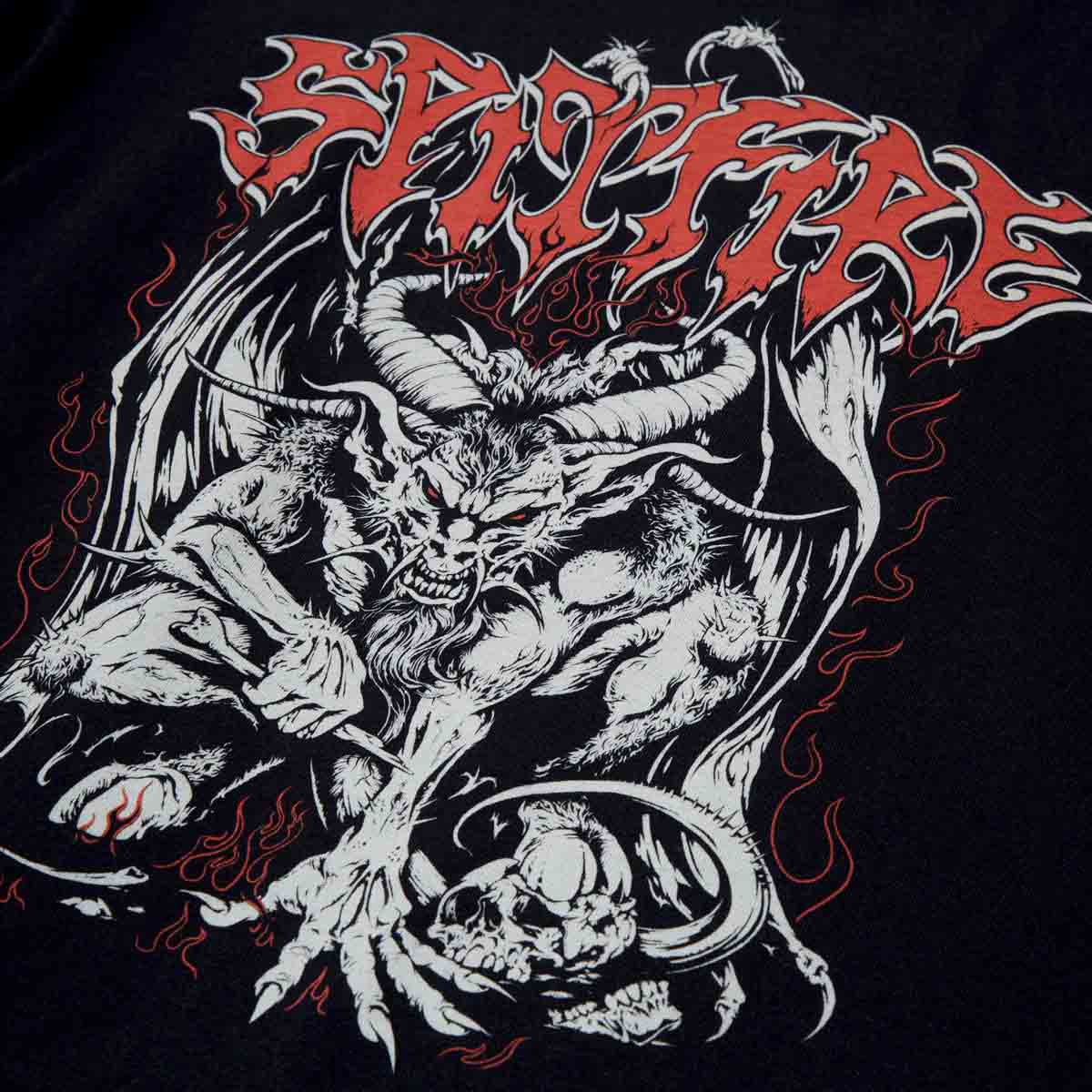 Spitfire Demon L/S Tee Black Front Detail