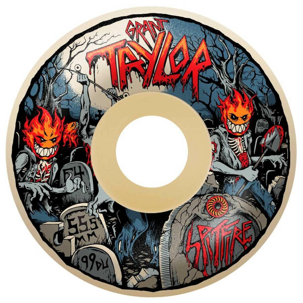 Spitfire - F4 Grant Taylor Undead Radials 55.5MM 99A Skateboard Wheels.