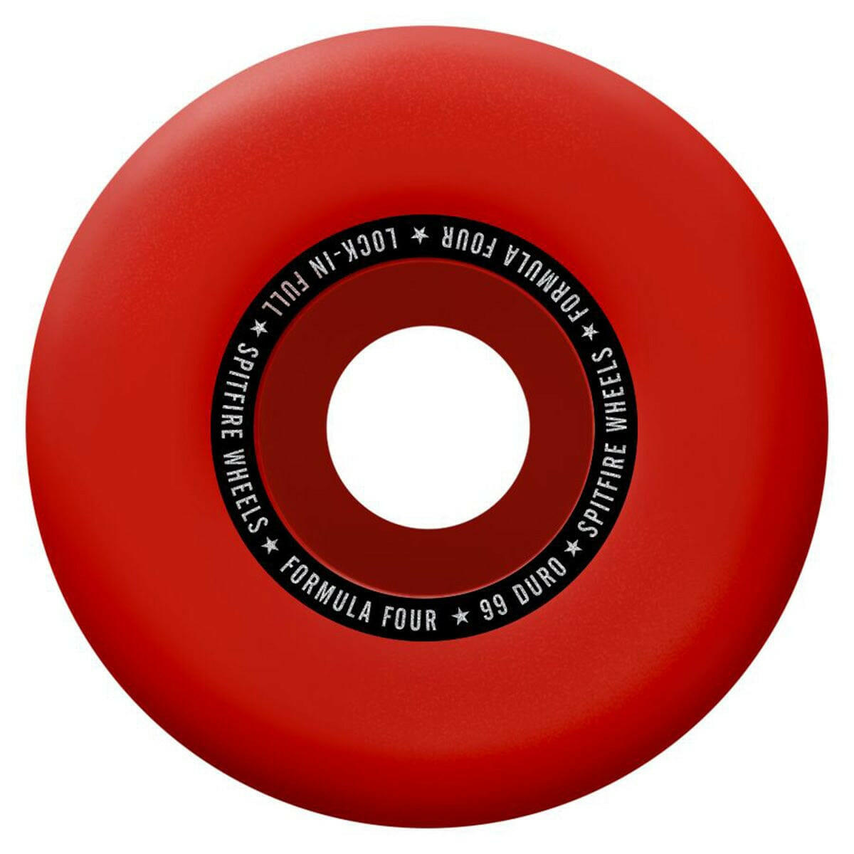 Spitfire - F4 Lock In Full Red 55MM 99A Skateboard Wheels.