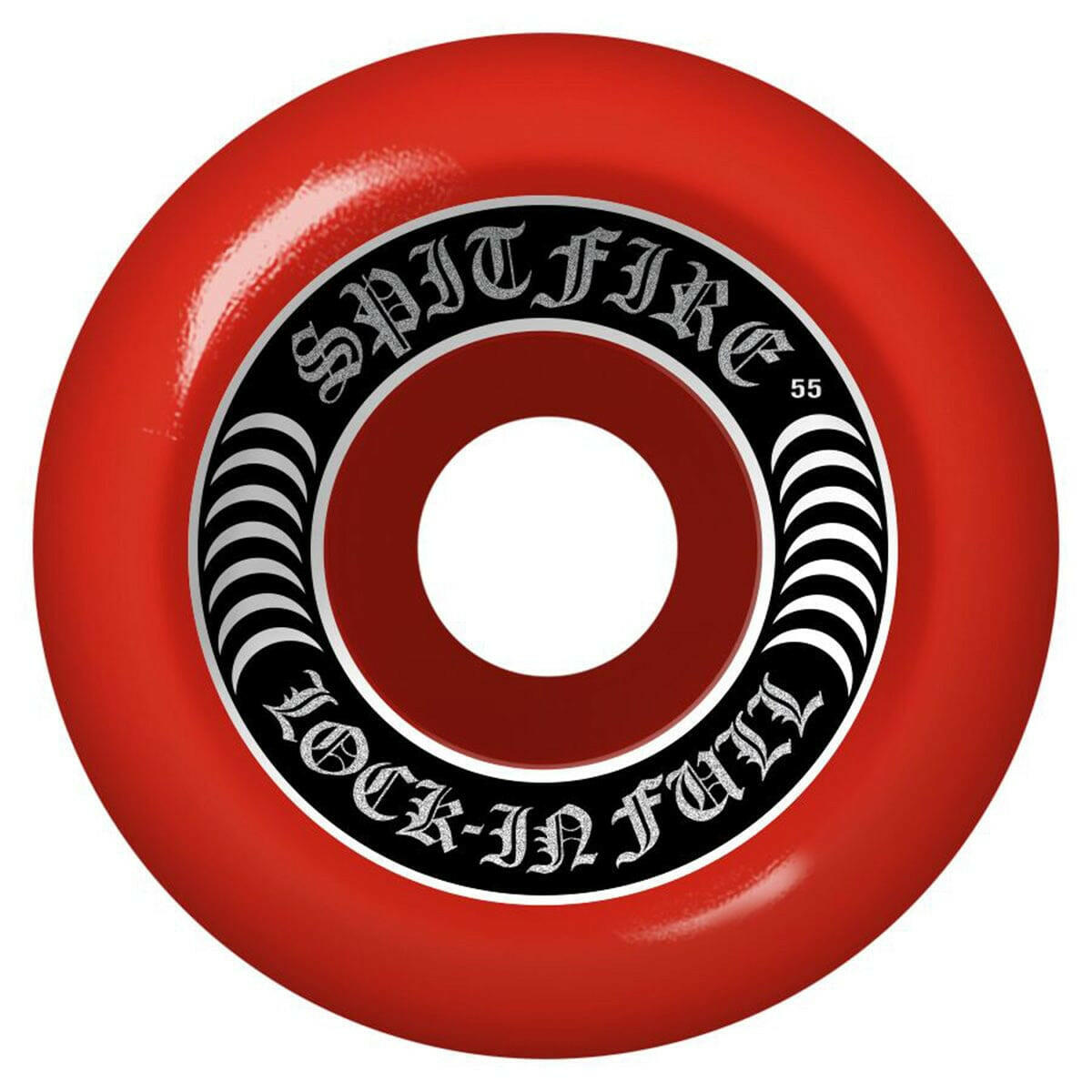 Spitfire - F4 Lock In Full Red 55MM 99A Skateboard Wheels.