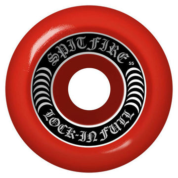 Spitfire - F4 Lock In Full Red 55MM 99A Skateboard Wheels.