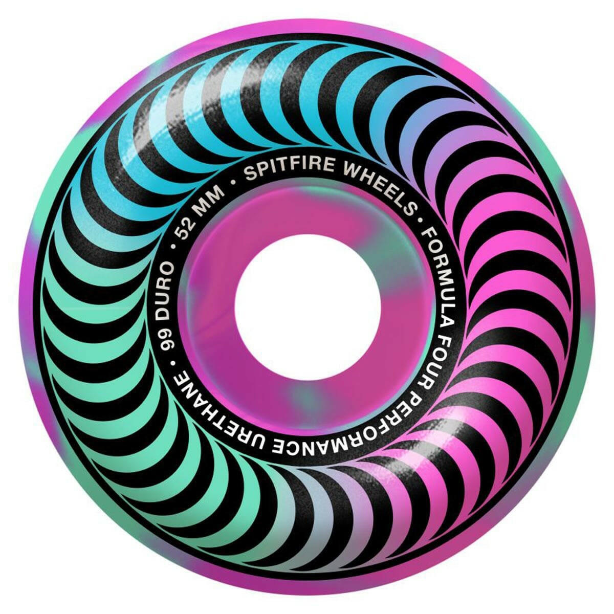 Spitfire - F4 Multi Swirl Classic 52MM 99A Skateboard Wheels.