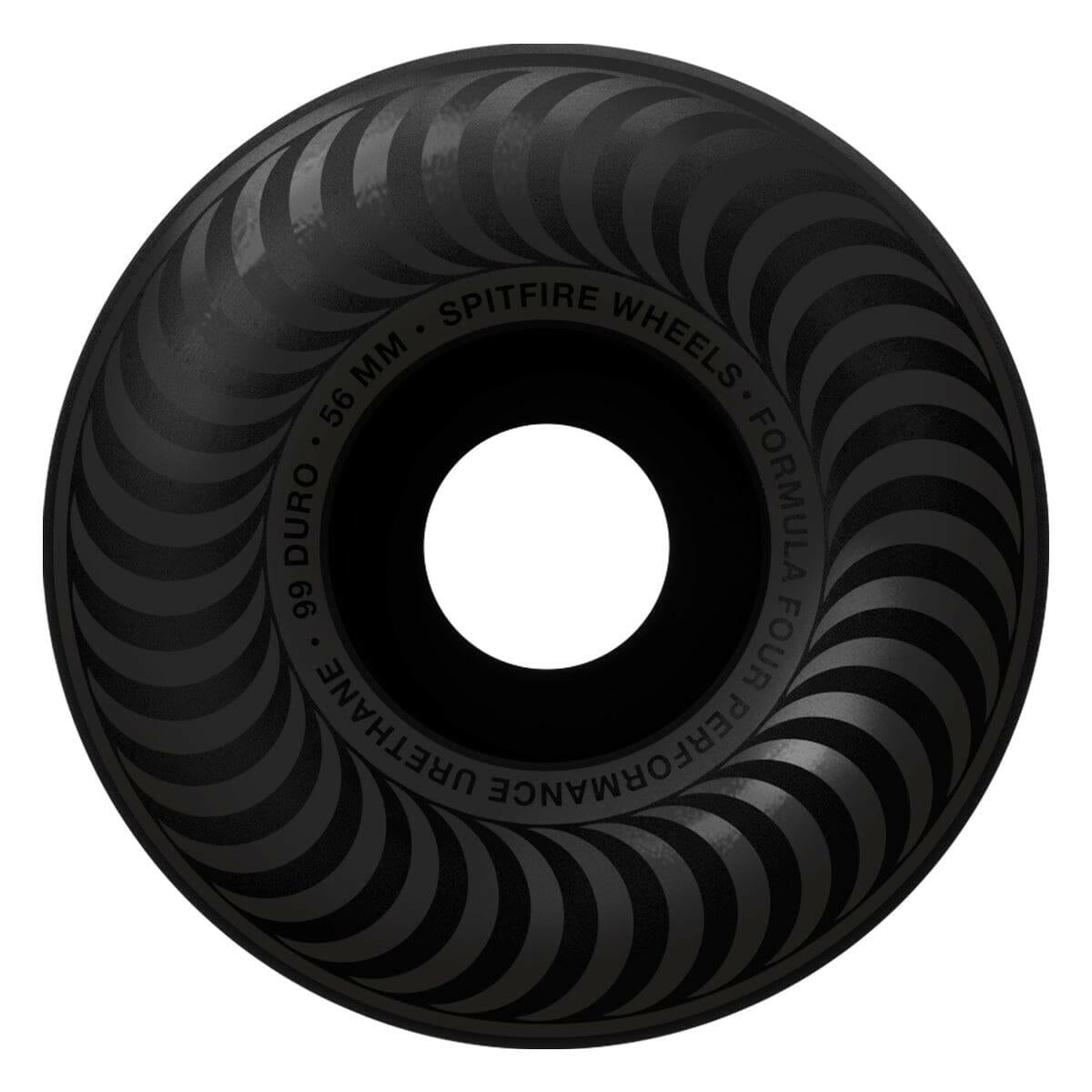 Spitfire - F4 Black Classic 56MM 99A Skateboard Wheels.