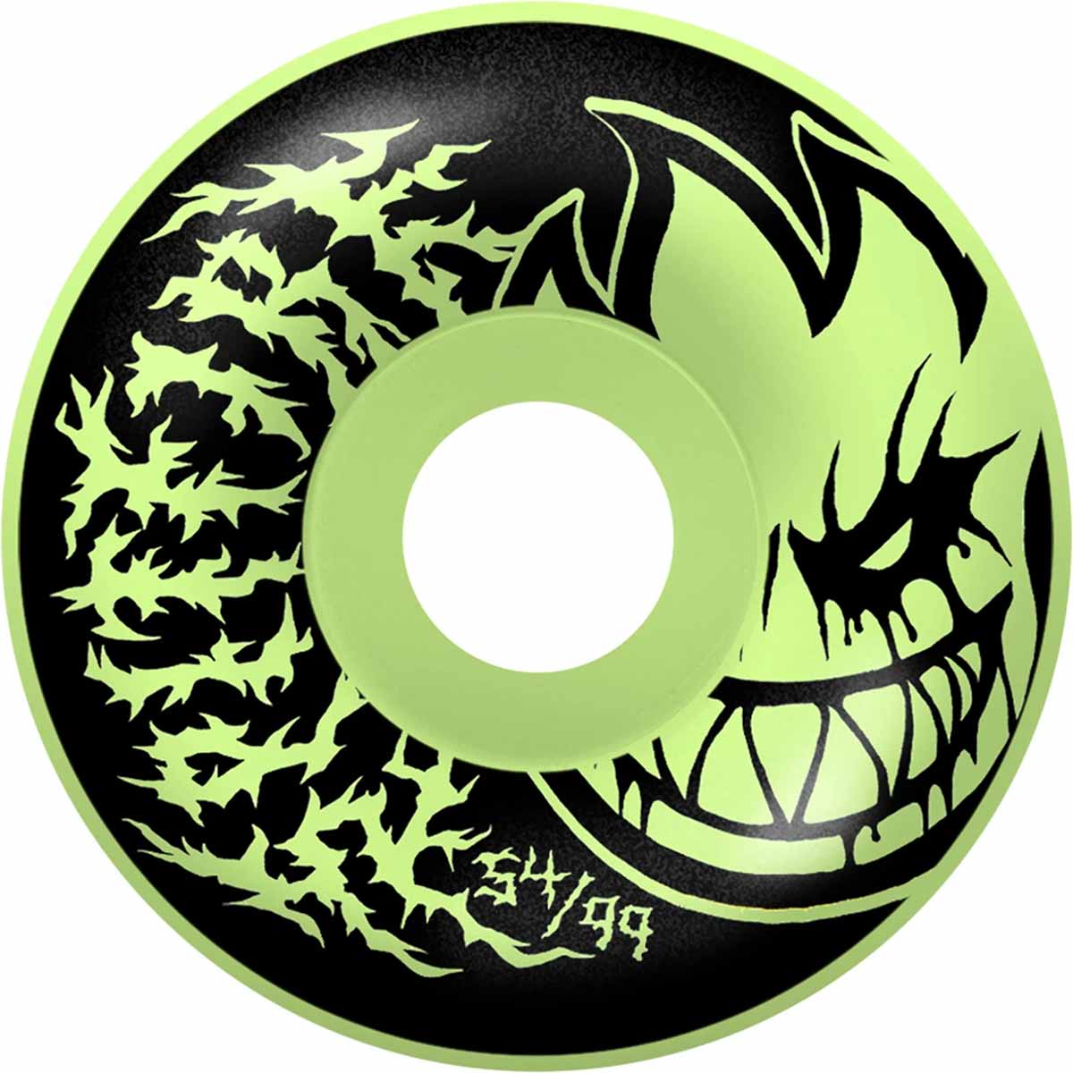 Spitfire - F4 Deathmask II Glow Radial Full 54MM 99A Skateboard Wheels