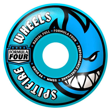 Spitfire F4 Light Blue Radial Full 55MM 99A Skateboard Wheels