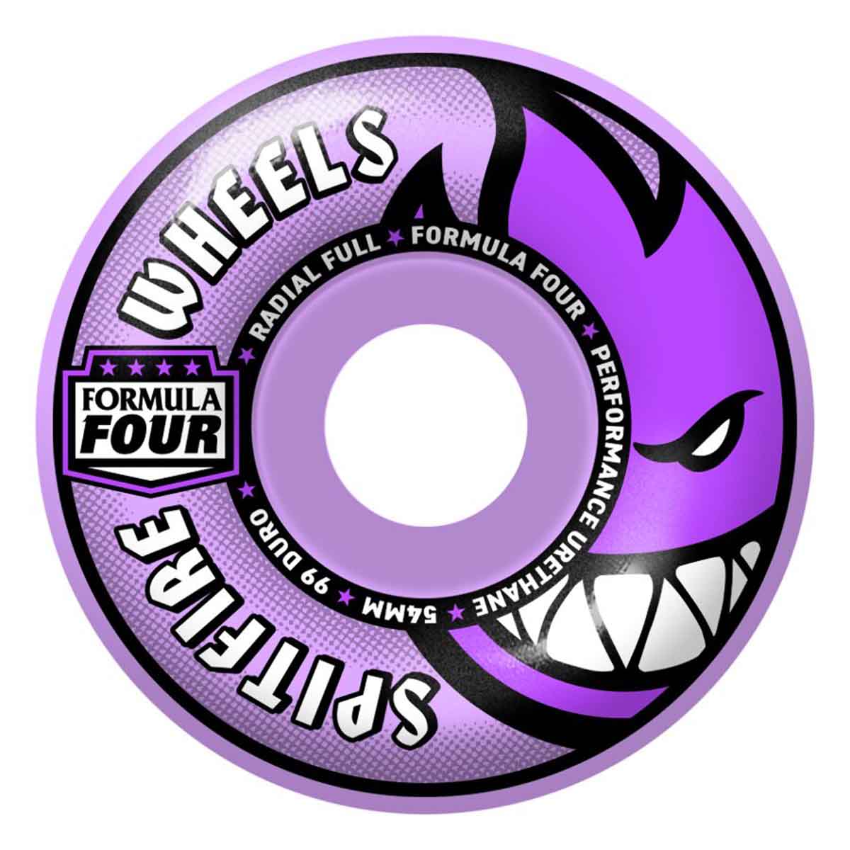 Spitfire F4 Light Purple Radial Full 54MM 99A Skateboard Wheels