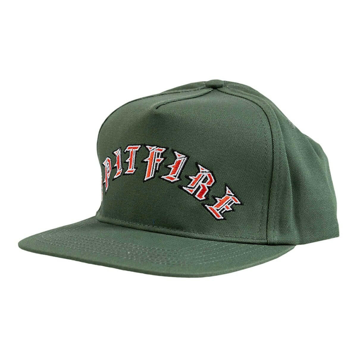Spitfire - Old E Arch Snapback Olive/Red.