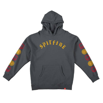 Spitfire - Old E Bighead Combo Sleeve Hoodie Charcoal.