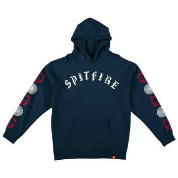 Spitfire - Old E Combo Sleeve Hoodie Navy.