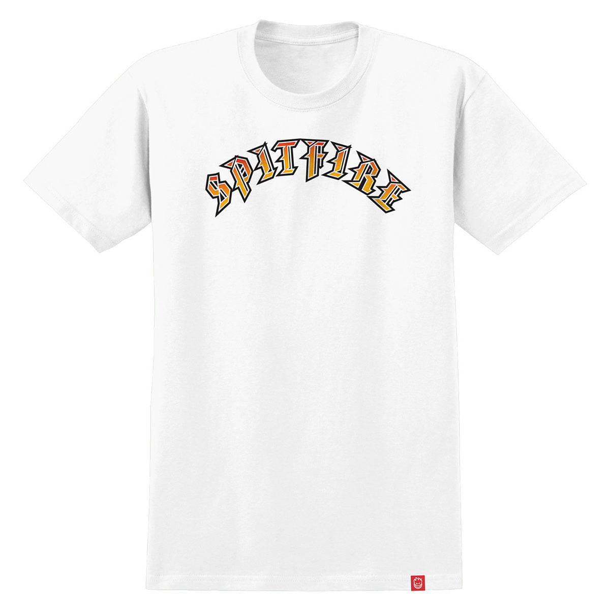 Spitfire - Old E Fade Fill Tee White/Red/Gold
