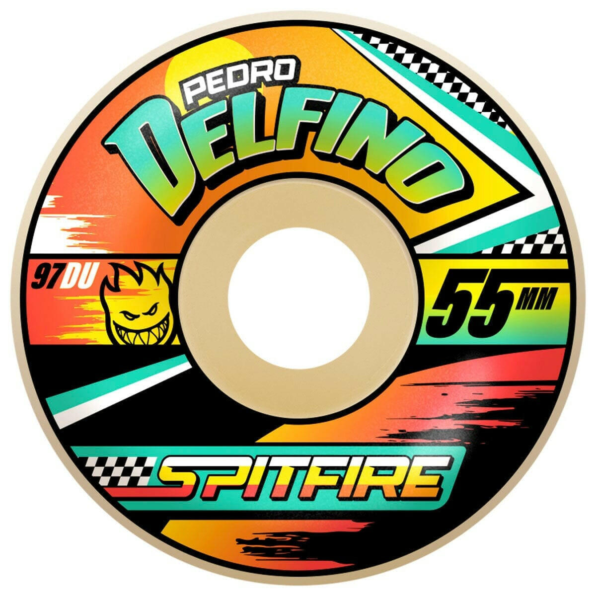Spitfire - F4 Pedro Delfino Turbo Radial 55MM 97A Skateboard Wheels.