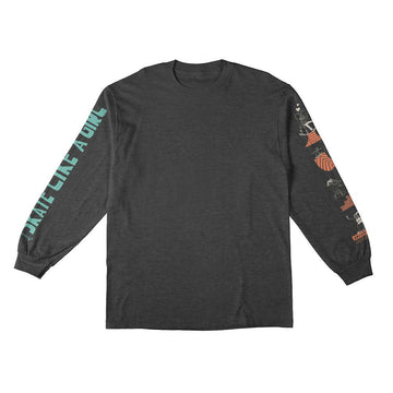 Spitfire - Skate Like A Girl Sessions Drop In L/S Tee Dark Heather.