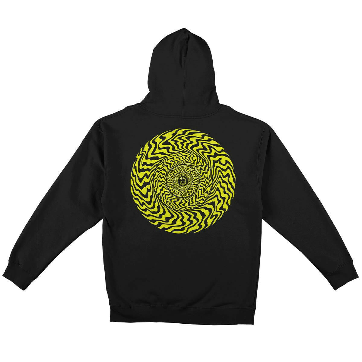 Spitfire - Swirled Classic Youth Hoodie Black/Safety Yellow.