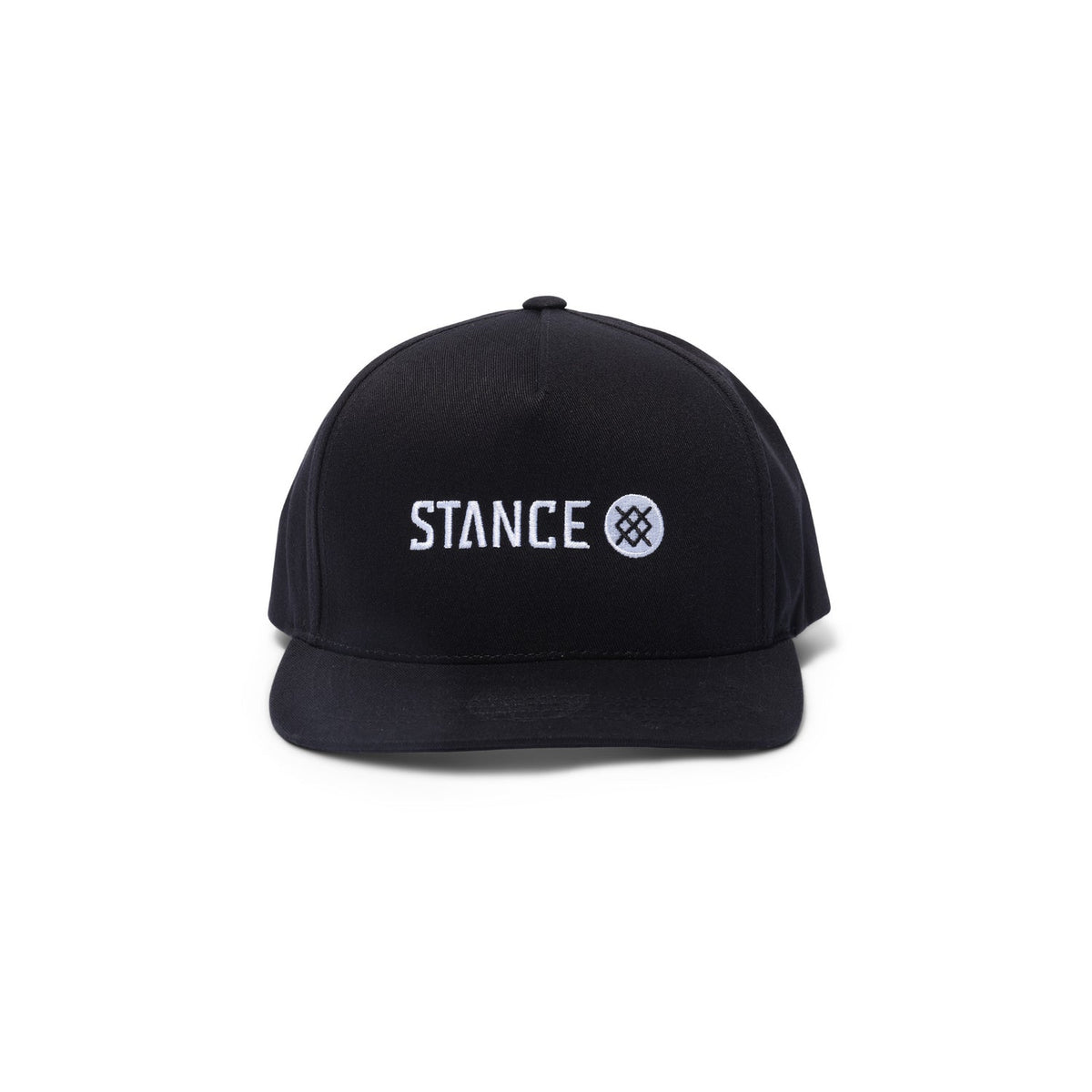 Stance Icon Snapback Hat Black front view