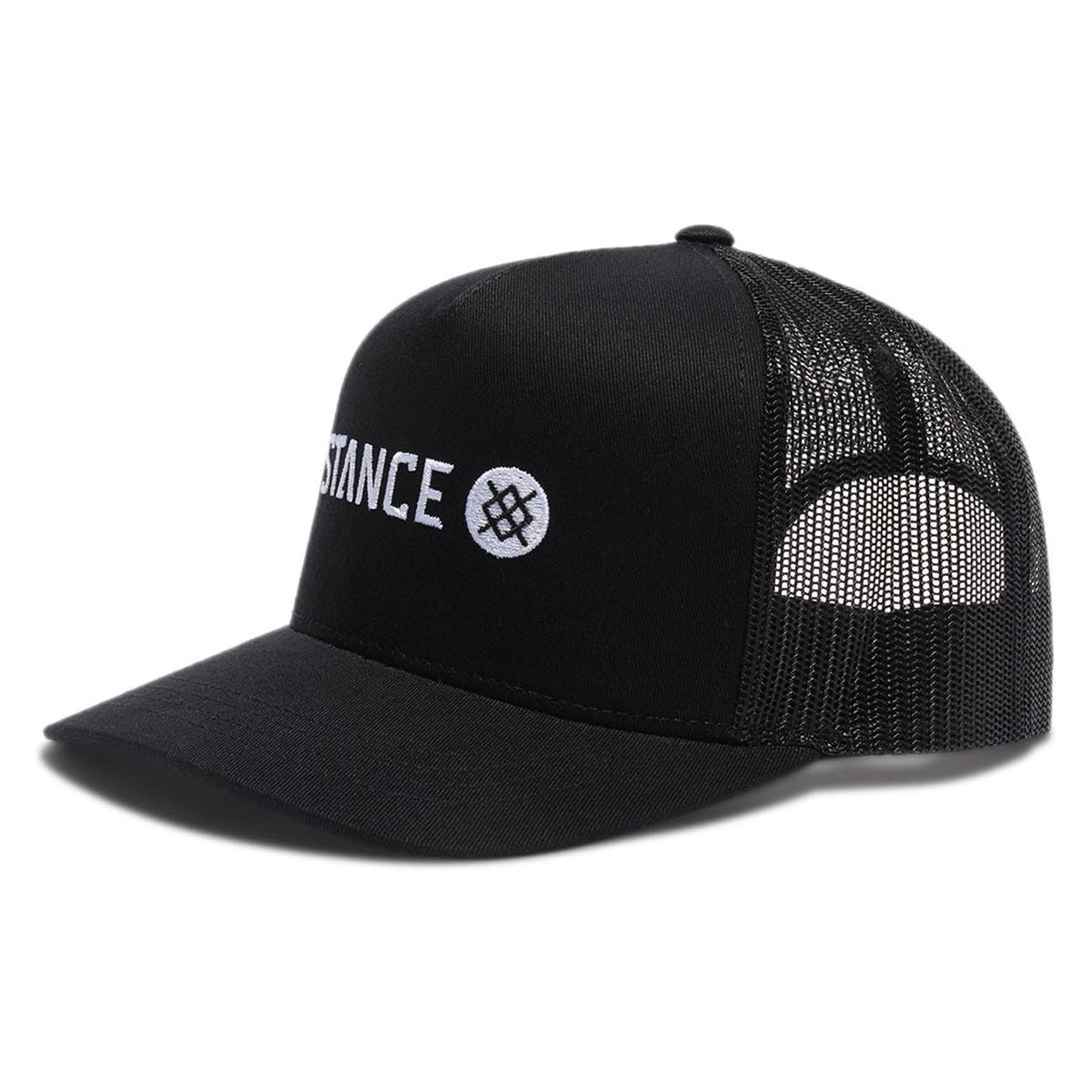 Stance Icon Trucker Hat Black angled view