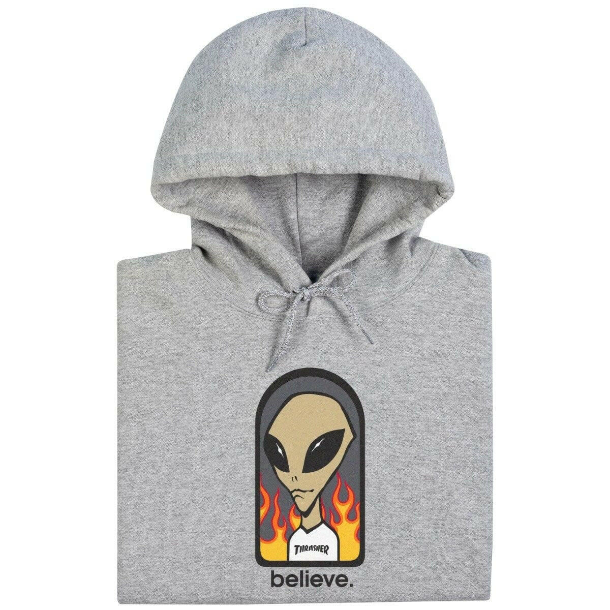 Thrasher - X AWS Believe Hoodie Grey.