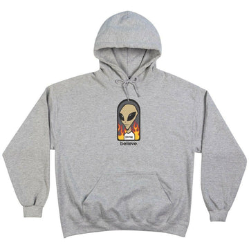 Thrasher - X AWS Believe Hoodie Grey.
