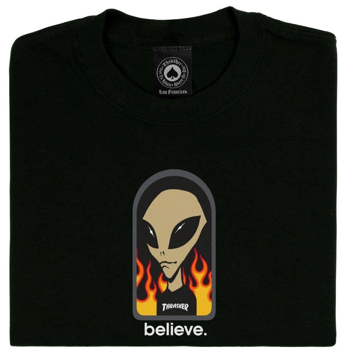 Thrasher - X AWS Believe Tee Black.