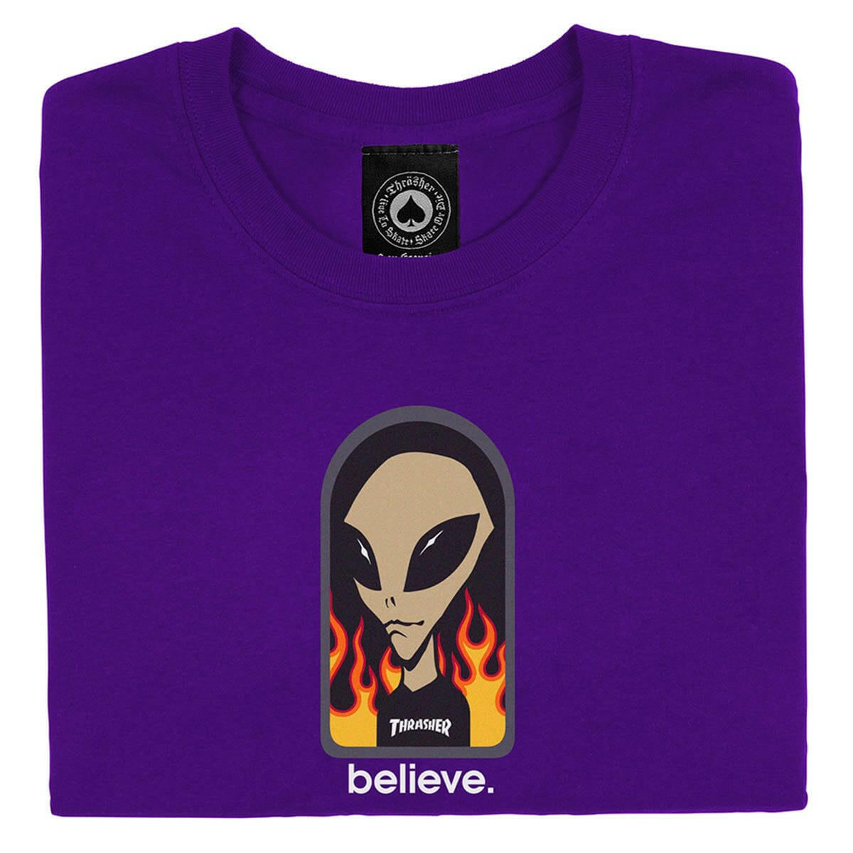Thrasher - X AWS Believe Tee Purple.