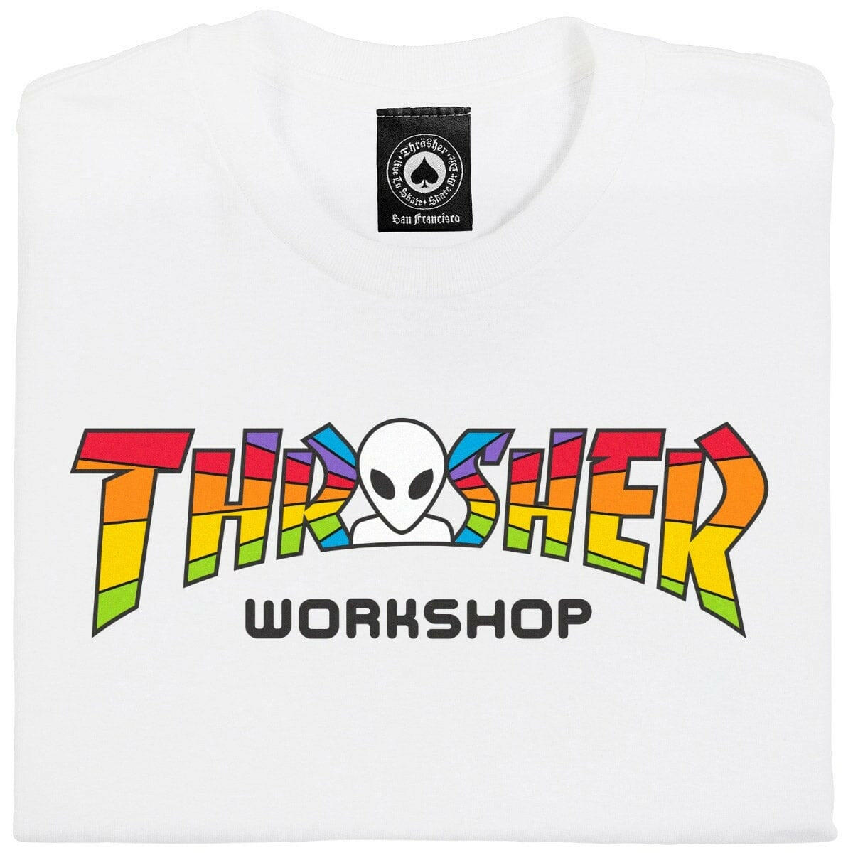 Thrasher - X AWS Spectrum Tee White.