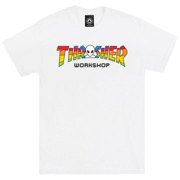 Thrasher - X AWS Spectrum Tee White.