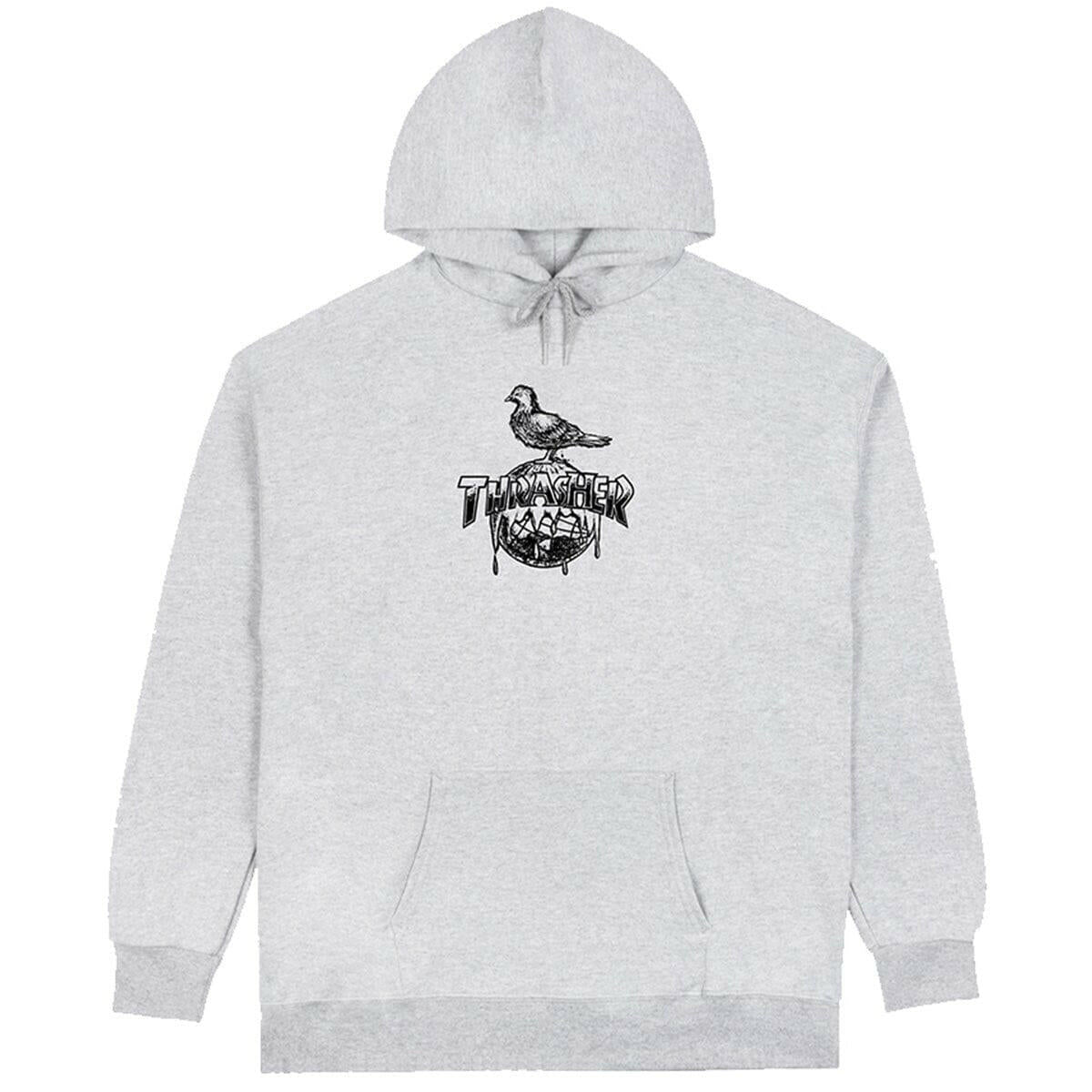 Thrasher - Anti Hero Cover The Earth Hoodie Ash Grey.